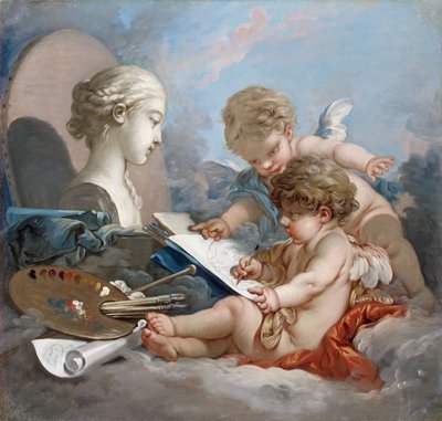 Amoretten. Allegorie der Malerei von François Boucher