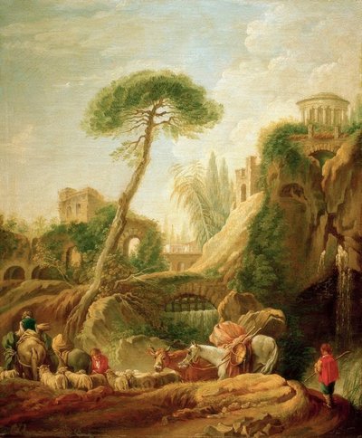 Phantasielandschaft bei Tivoli von François Boucher