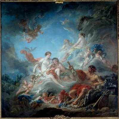 Vulkan präsentiert Venus Waffen für Aeneas von François Boucher