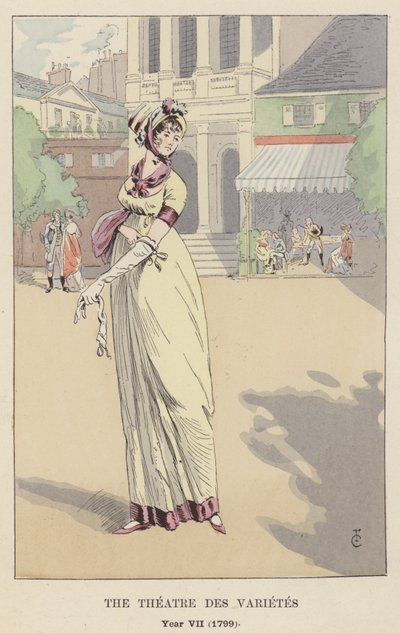 Das Théâtre des Variétés, Jahr VII, 1799 von François Courboin