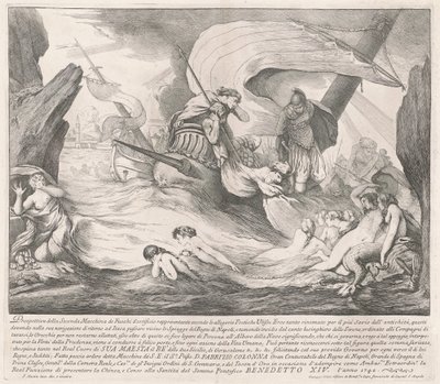 Die Seconda Macchina für die Chinea von 1742: Odysseus und die Sirenen von François Hutin