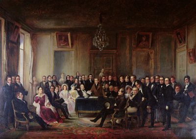 Francois Andrieux (1759-1833) liest seine Tragödie 