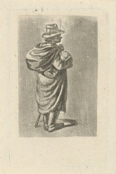 Reisender mit Sack auf dem Rücken von François Joseph Pfeiffer (II)