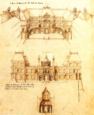 François Mansart, Projekt für Blois – Cosperec 1998 S. 160 von Francois Mansart
