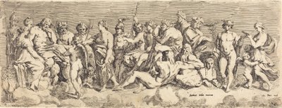 Die Aufnahme der Psyche in Olympia von François Perrier after Raphael