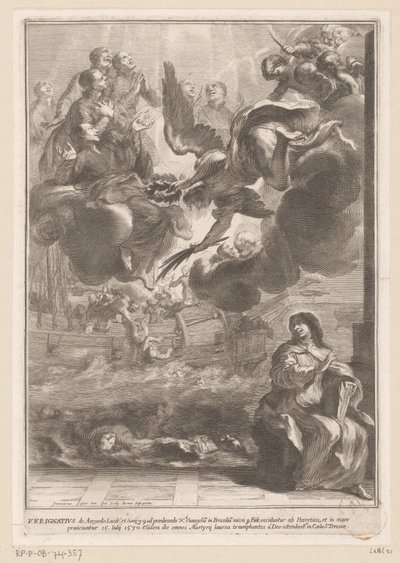 Vision der heiligen Theresa mit dem Ertrinkungstod von Ignatius von Azevedo von François Spierre
