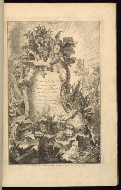 Entwurf für eine Kartusche von François de Cuvilliés the Elder
