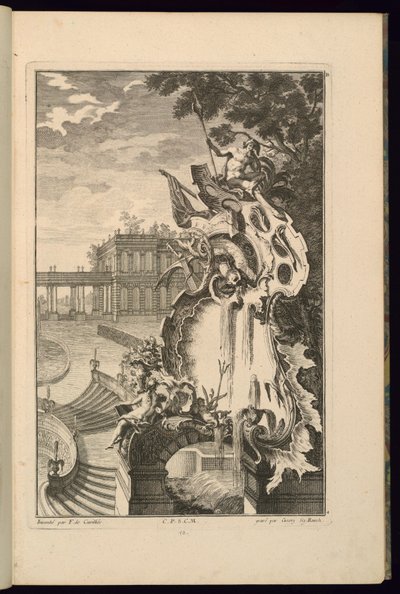 Entwurf für einen Brunnen mit einem Anker von François de Cuvilliés the Elder