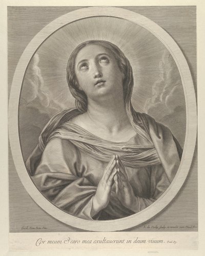 Die Jungfrau im Gebet, nach Reni, 1648-81 von François de Poilly