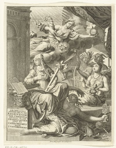 Allegorie mit weiblichen Personifikationen der Wahrheit und Tugenden und Laster von François van Bleyswijck