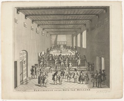 Hof von Holland in Sitzung, ca. 1700 von François van Bleyswijck