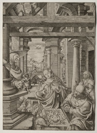 Anbetung der Hirten, um 1522-1525 von Frans Crabbe van Esplegem