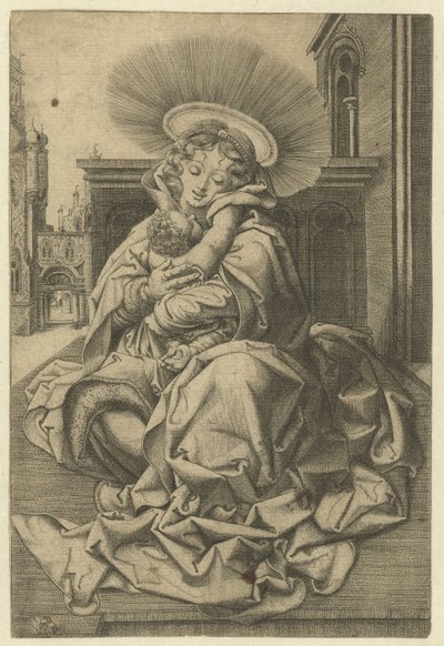 Madonna mit Kind in einem Garten von Frans Crabbe van Espleghem