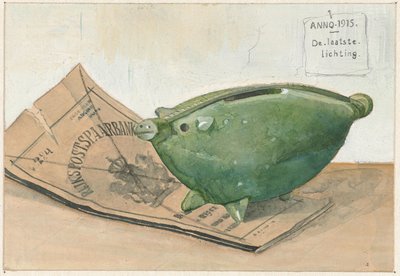 Sparschwein und Sparbuch von Frans Everbag