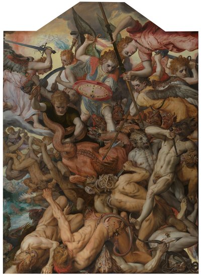 Der Fall der rebellischen Engel von Frans Floris