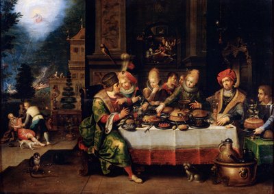Das Gleichnis vom reichen Mann und dem armen Lazarus von Frans Francken II