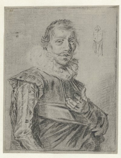 Porträt eines jungen Mannes mit ausgestreckter Hand von Frans Hals (manner of)
