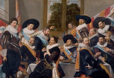 Bankett der Offiziere der Calivermen Bürgerwehr von Frans Hals