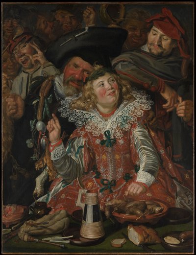 Fröhliche Leute am Fastnachtstag von Frans Hals