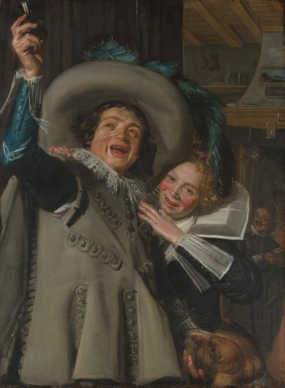 Junger Mann und Frau in einem Gasthaus (1623) von Frans Hals