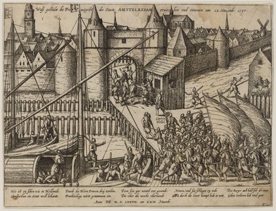 Der Angriff auf Amsterdam am 23. November 1577 von Frans Hogenberg