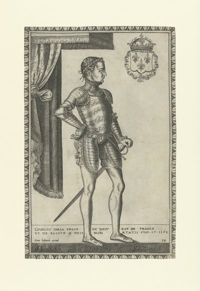 Porträt von König Karl IX. von Frankreich 1550-1574, 1560er Jahre von Frans Huys
