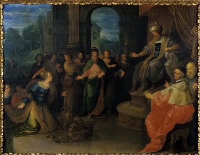 Die Königin von Saba vor Salomo, vor 1640 von Frans II the Younger Francken