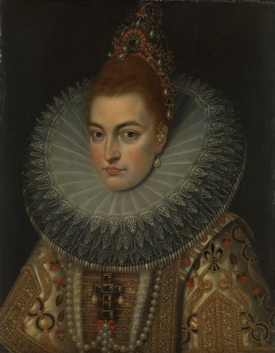 Porträt von Erzherzogin Isabella Clara Eugenia (1566-1633), Infantin von Spanien von Frans Pourbus (II) (workshop of)