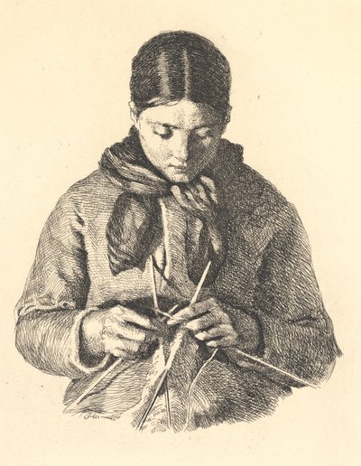 Die Strickerin von Frans Schwartz
