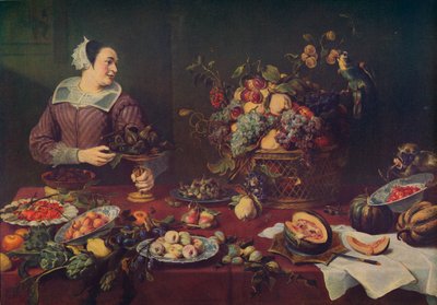 La Vendedora De Frutas, Die Obstverkäuferin, 1636, um 1934 von Frans Snyders or Snijders