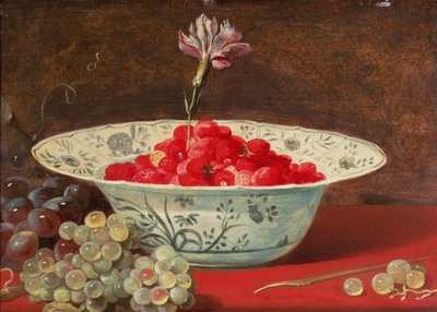Erdbeeren mit einer Nelke von Frans Snyders or Snijders