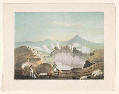 Vulkan Guntur in West-Java von Frans Wilhelm Junghuhn