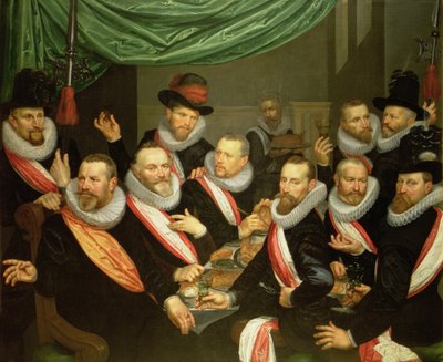 Bankett der Offiziere und Unteroffiziere der Zivilgarde von San Jorge von Frans de Grebber