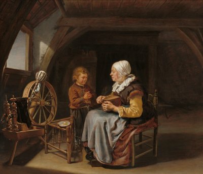 Das Tischgebet, ca. 1650-55 von Frans van Mieris