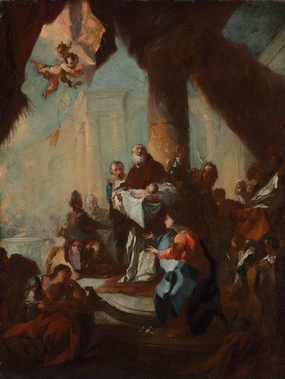 Studie zu „Die Darstellung Christi im Tempel“ (für Sankt Ulrich, Wien) von Franz Anton Maulbertsch