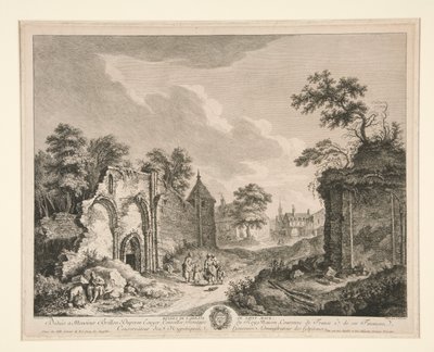 Ruinen der Abtei von St. Maur von Franz Edmund Weirotter