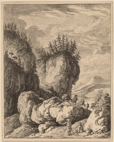 Die Straße über den Praco-Berg, von Ricci nach Genua von Franz Edmund Weirotter