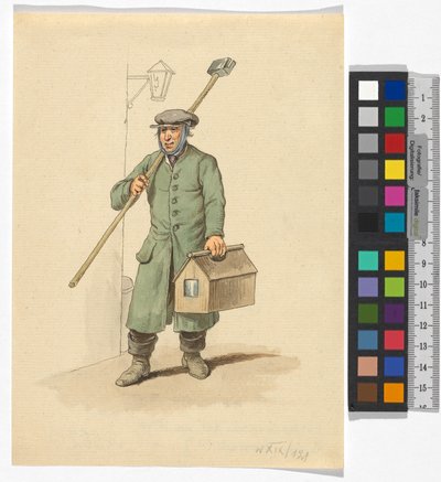 Aus einer Kaufrufserie: Laternenanzünder von Franz Gerasch