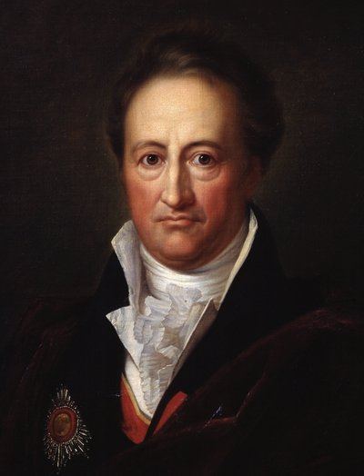 (Detail) Porträt des Schriftstellers Johann Wolfgang von Goethe von Franz Gerhard von Kugelgen