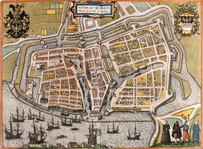 Plan von Emden, Deutschland von Franz Hogenberg