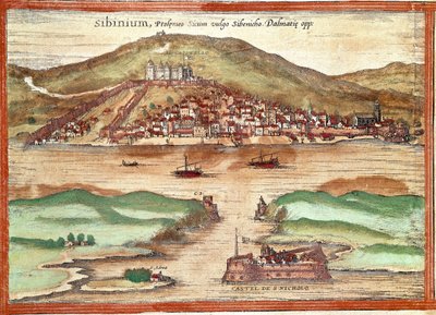 Ansicht von Sibenik von Franz Hogenberg