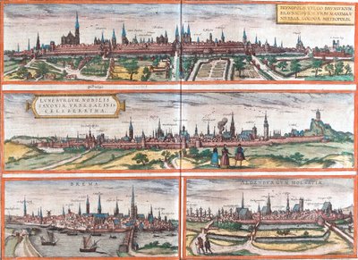 Ansichten von Braunschweig, Lüneburg, Bremen und Oldenburg, Deutschland von Franz Hogenberg