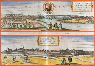 Ansichten von Dresden und Leipzig, Deutschland von Franz Hogenberg