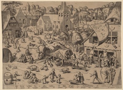 Dorffest in Hoboken von Franz Hogenberg after Pieter Bruegel the Elder
