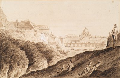 Die Hofburg mit Stadtgraben, Burgtor und Brücke von Franz Jaschke