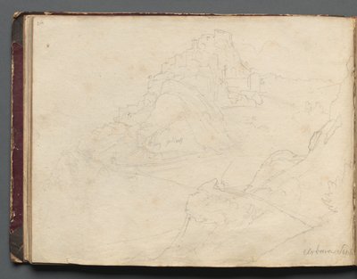 Album mit Ansichten von Rom und Umgebung, Landschaftsstudien, Seite 20b: Cervera von Franz Johann Heinrich Nadorp