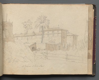 Album mit Ansichten von Rom und Umgebung, Landschaftsstudien, Seite 38a: St. Giovanni e Paolo von Franz Johann Heinrich Nadorp
