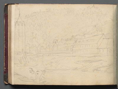 Album mit Ansichten von Rom und Umgebung, Landschaftsstudien, Seite 48b: Römische Landschaft von Franz Johann Heinrich Nadorp