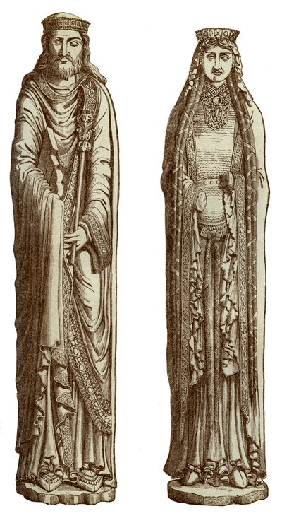 Chlodwig I. und seine Frau Chlotilde, 12. Jahrhundert, 1870 von Franz Kellerhoven
