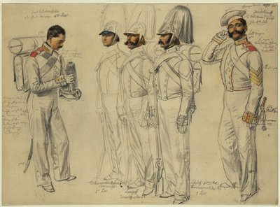 Jacob Kotscheroffskoy, Tschumarinoff Semianoffs, Lumpoff Ismailoff, Sokoloff Feldwebel Gewdokimoff von Franz Krüger